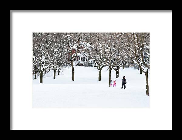 Snow Framed Print featuring the photograph Fresh Trail by Keith Armstrong