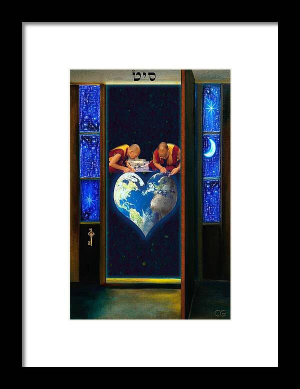 Doorway Framed Print featuring the digital art Fresh View by Clare Goodwin