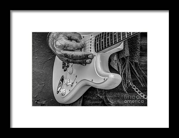 Fretting Framed Print featuring the photograph Fretting Hands 3 B W by George Kenhan