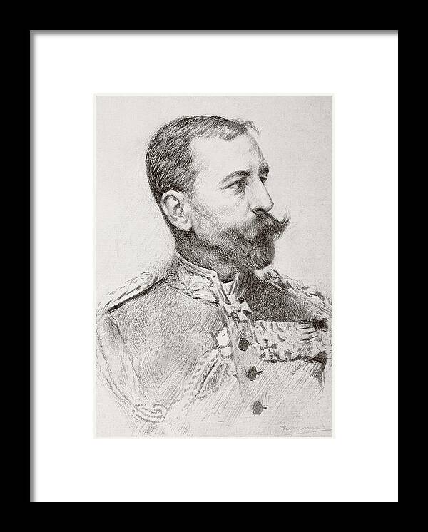Adolf Framed Print featuring the drawing Friedrich Adolf Julius Von Bernhardi by Vintage Design Pics