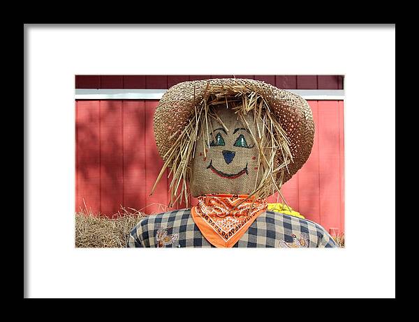 Photo For Sale Framed Print featuring the photograph Friendly Scarecrow by Robert Wilder Jr