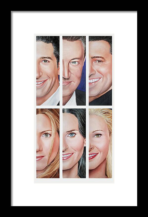 Friends Tv Show Framed Print featuring the painting Friends Set Two by Vic Ritchey