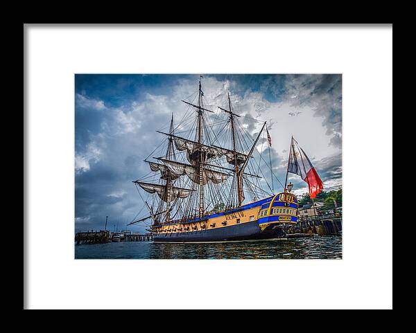 Castine Framed Print featuring the photograph Frigate Hermione 01 by Fred LeBlanc