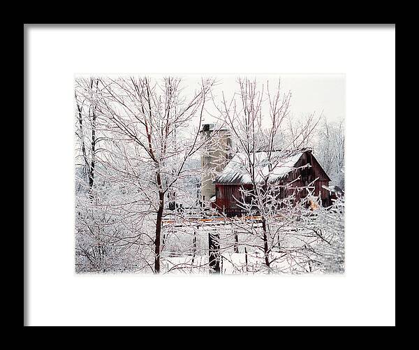 Winter Framed Print featuring the photograph Frigid Scene by Andrew Kazmierski