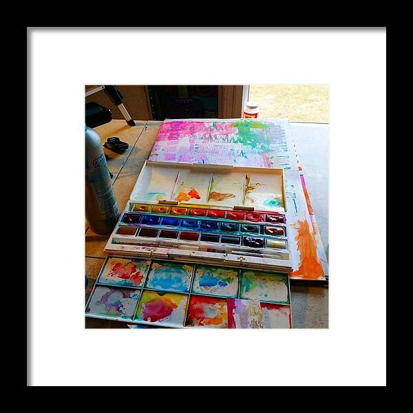 Paintedpages Framed Print featuring the photograph From #palette To #paper ..adding Some by Robin Mead