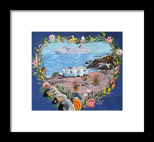 Ship Framed Print featuring the painting From Rags to Riches by Quwatha Valentine