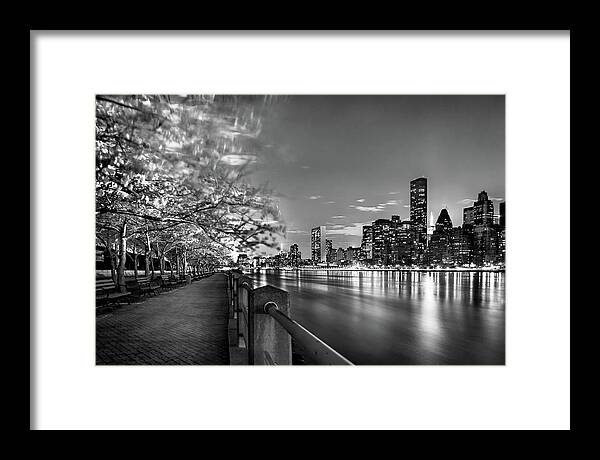 One World Trade Center Framed Print featuring the photograph Front Row Roosevelt Island by Az Jackson