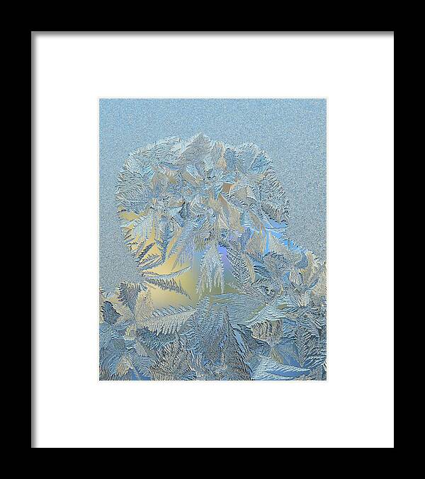 Abstract Framed Print featuring the digital art Frost On The Window Two by Lyle Crump