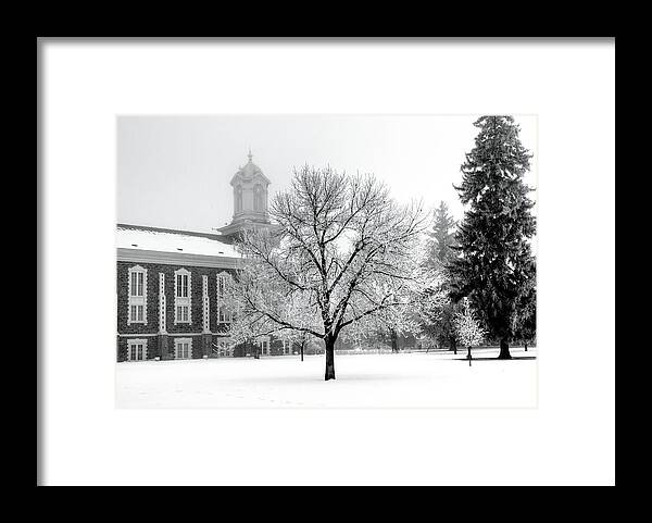 Frost Framed Print featuring the photograph Frosted Tree and the Tabernacle by David Andersen