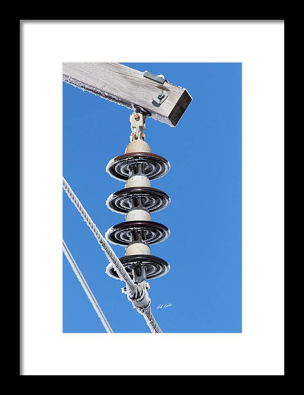 Bill Kesler Photography Framed Print featuring the photograph Frosty Industrial Insulator by Bill Kesler