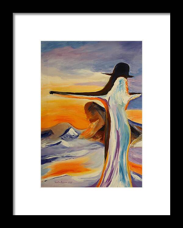 Frozen Framed Print featuring the painting Frozen in Time by Geeta Yerra