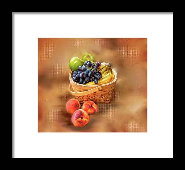 Fruit Basket Framed Print featuring the photograph Fruit Basket by Mary Timman