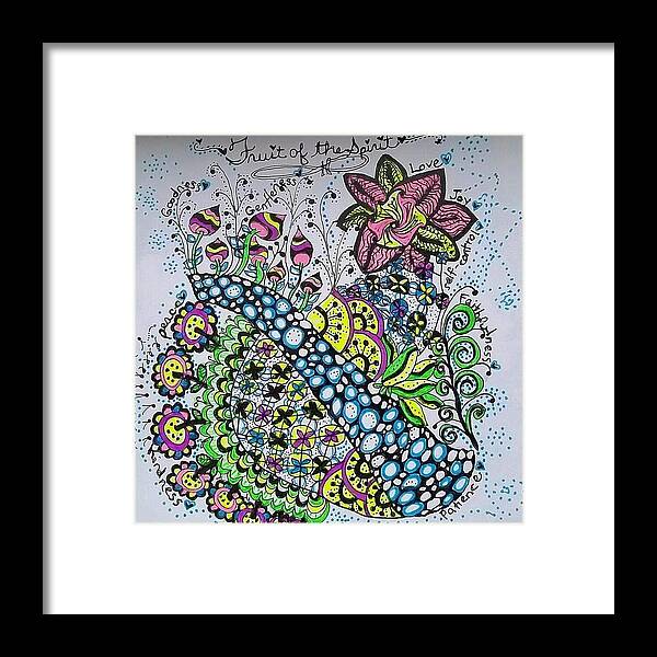 Caregiver Framed Print featuring the drawing Fruit of the Spirit by Carole Brecht