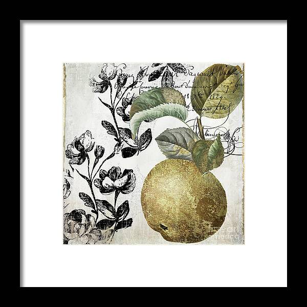 Fruit Framed Print featuring the painting Fruit Shimmer I by Mindy Sommers
