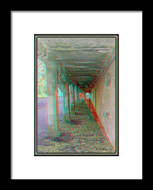 3d Framed Print featuring the photograph Ft. Howard Pk- Tunnel Effect - Use Red-Cyan 3D Glasses by Brian Wallace