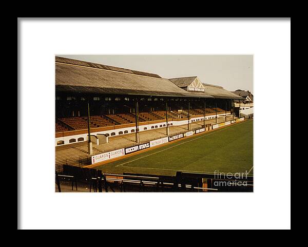 Fulham Framed Print featuring the photograph Fulham - Craven Cottage - East Stand Stevenage Road 2 - Leitch - August 1986 by Legendary Football Grounds