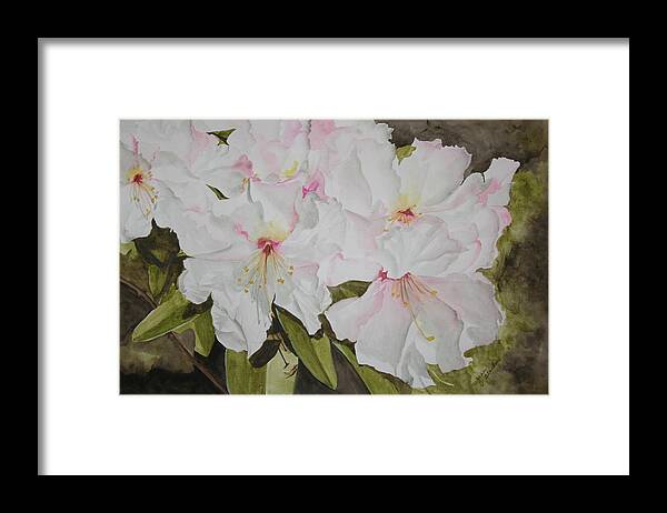 Flowers Framed Print featuring the painting Full Bloom by Jean Blackmer