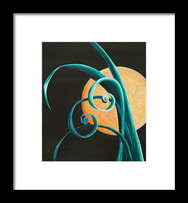 Art Framed Print featuring the painting Full Moon by Reina Cottier