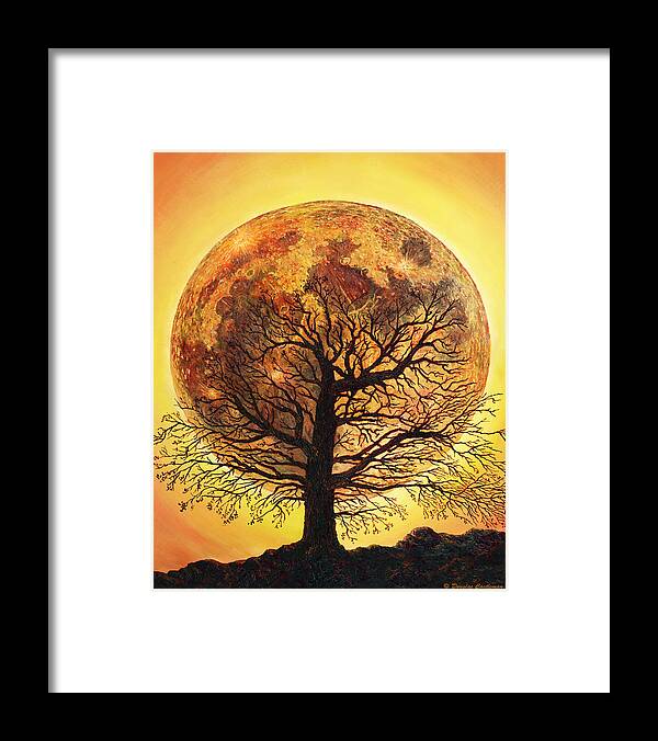 Moon Framed Print featuring the painting Full Moonrise. by Douglas Castleman