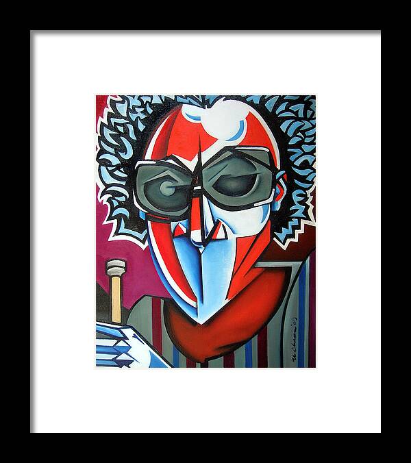 Miles Davis Jazz Trumpet Funk Framed Print featuring the painting Funk Miles by Martel Chapman