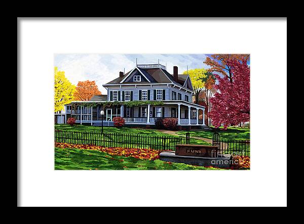 Funk Prairie Home Framed Print featuring the painting Funk Prairie Home Museum by Jackie Case