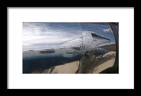 Aircraft Framed Print featuring the photograph Fuselage Reflection by Michele Myers