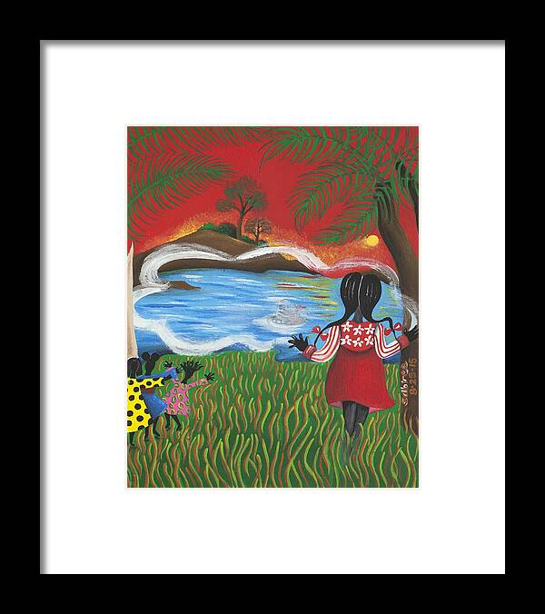 Sabree Framed Print featuring the painting Future Eclipse by Patricia Sabreee