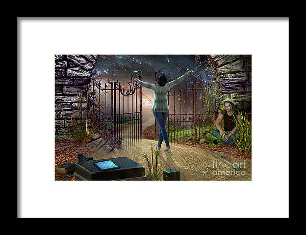 Future Framed Print featuring the digital art Future Road by Shadowlea Is