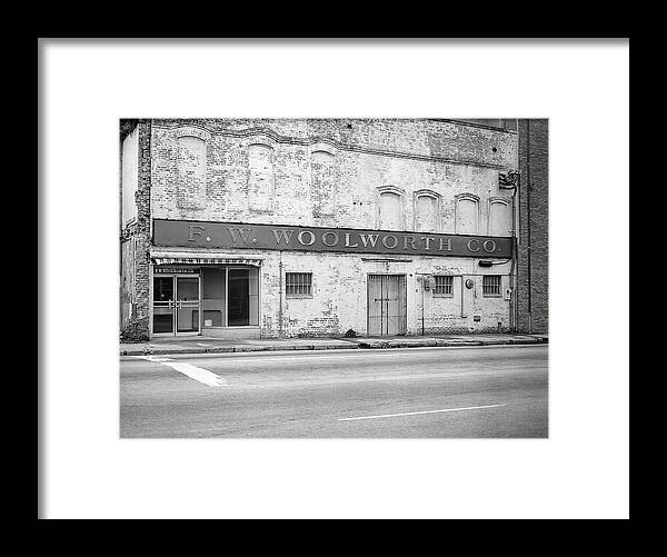 Fine Art Framed Print featuring the photograph F.W. Woolworth Co. by Rodney Lee Williams
