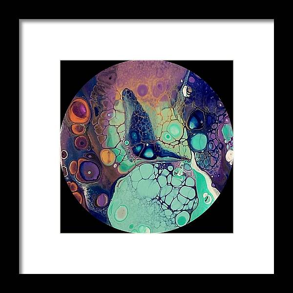 Galaxy Framed Print featuring the painting Galaxy Butterfly by Alexis King-Glandon
