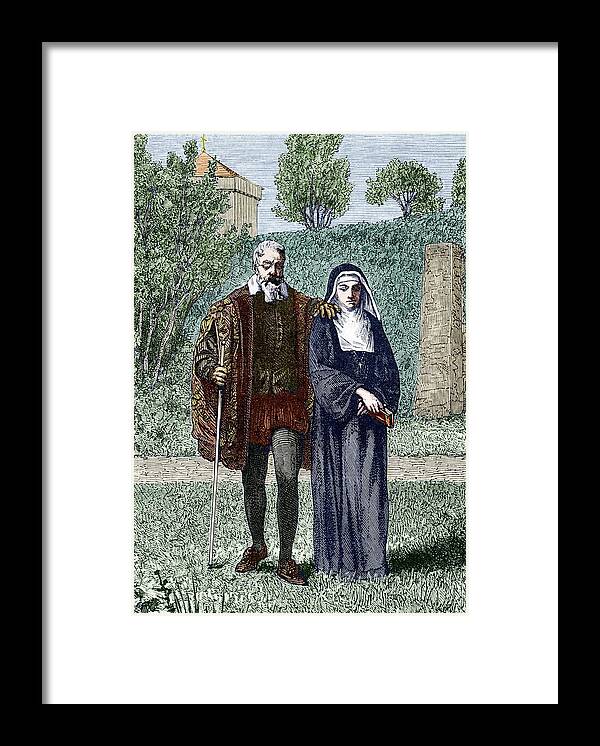 Virginia Gamba Framed Print featuring the photograph Galileo And His Daughter Maria Celeste by Sheila Terry