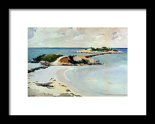 Winslow Homer Framed Print featuring the drawing Gallows Island by Winslow Homer