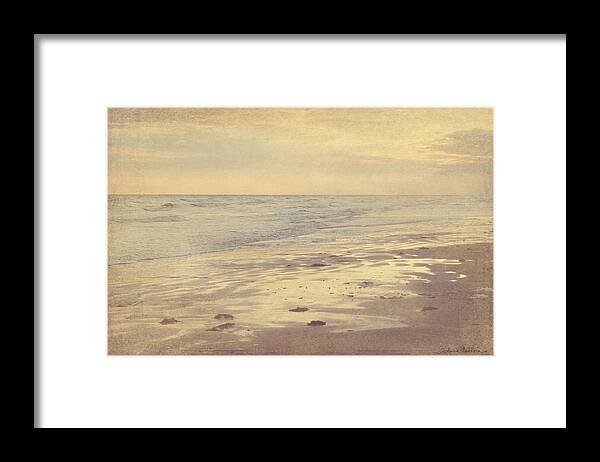 Galveston Island Seascape Framed Print featuring the photograph Galveston Island sunset seascape photo by Svetlana Novikova