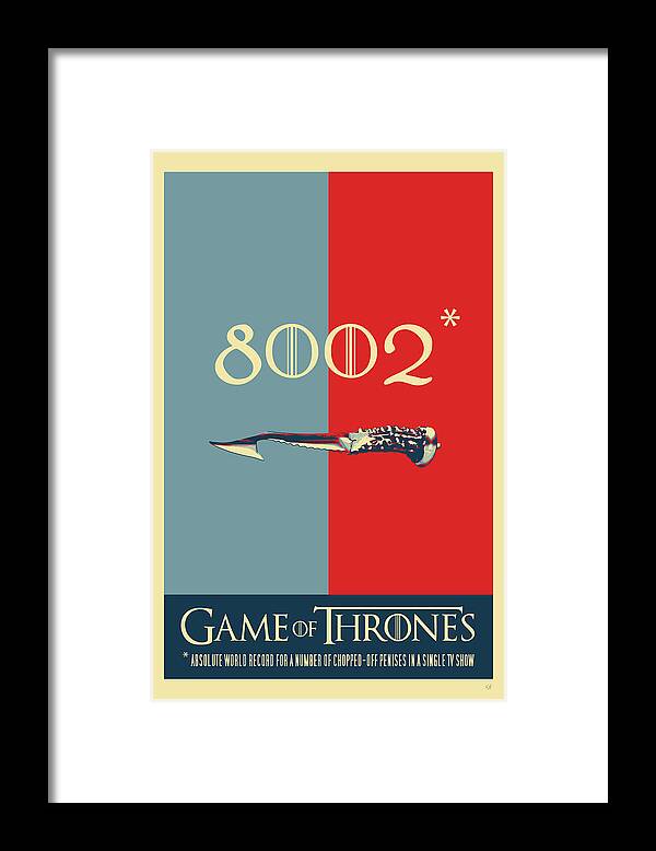 “in Stitches” Collection By Serge Averbukh Framed Print featuring the digital art Game of Thrones - 8002 by Serge Averbukh