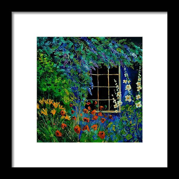 Flowers Framed Print featuring the painting Garden 88 by Pol Ledent