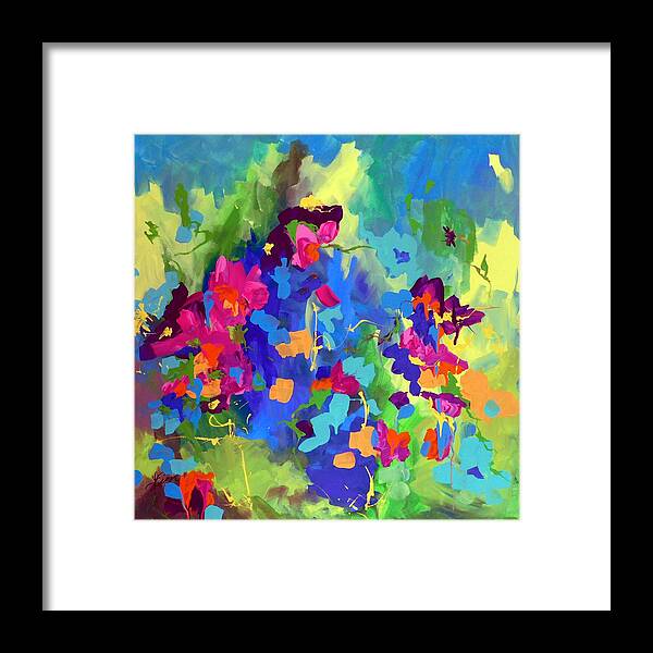 Flower Framed Print featuring the painting Garden Dreams by Terri Einer