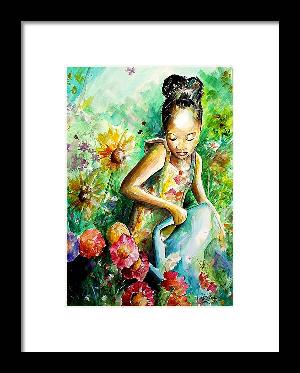 Garden Framed Print featuring the painting Garden Keeper by Henry Blackmon