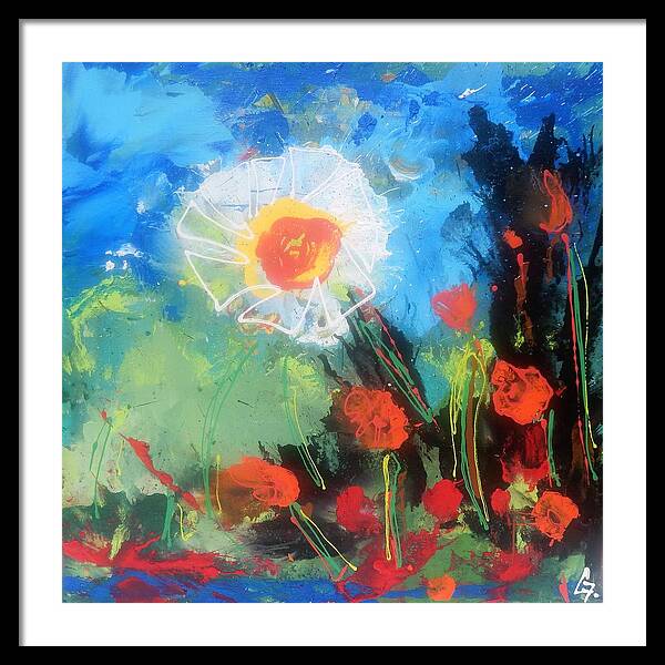 Flowers Framed Print featuring the painting Garden by Maria Iurescia