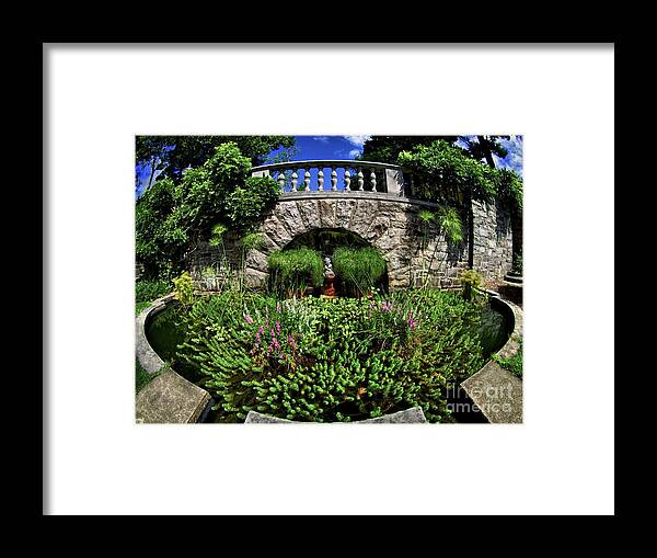 View Framed Print featuring the photograph Garden Pond by Mark Miller