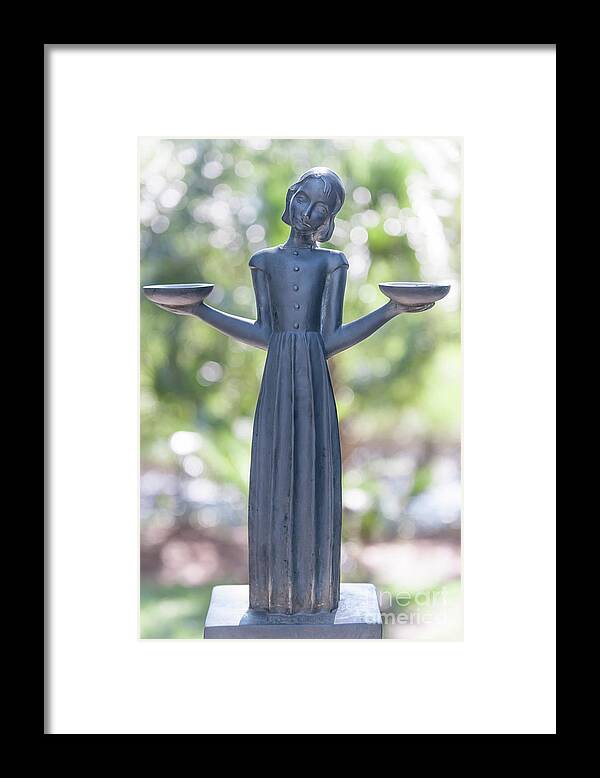 Bird Girl Framed Print featuring the photograph Garden Statue Dreams by Dale Powell