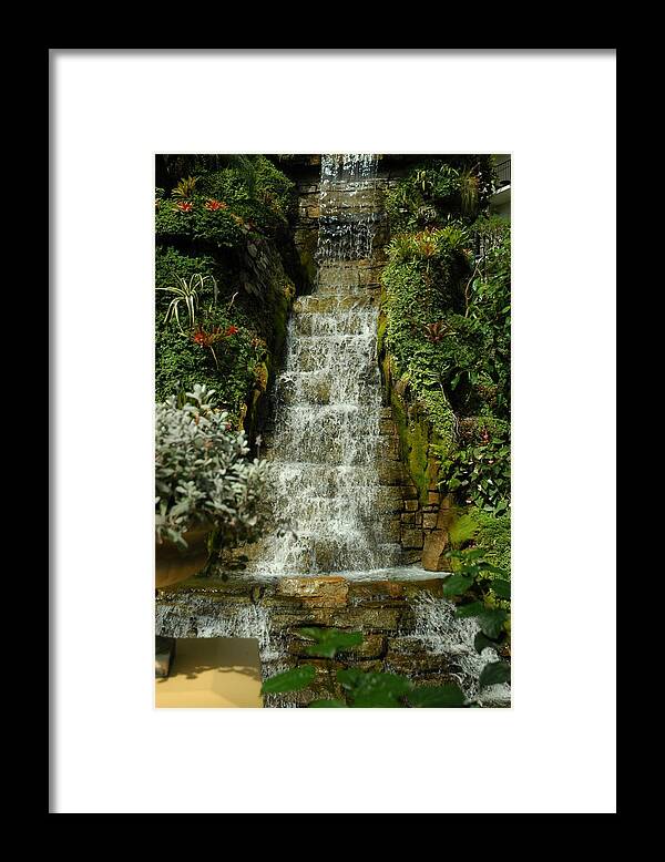 Waterfalls Framed Print featuring the photograph Gardens Fall by Lori Mellen-Pagliaro