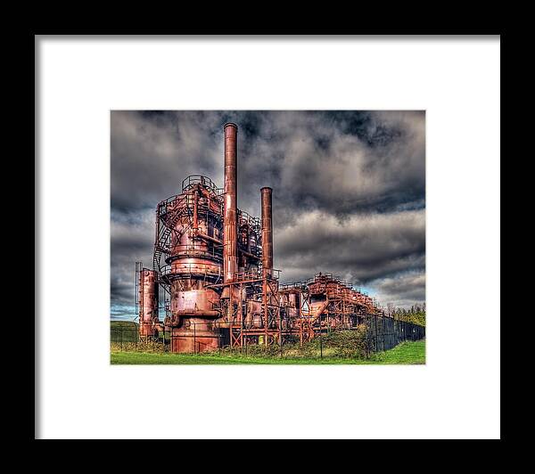 Scene Framed Print featuring the photograph Gas Works Park - Seattle by Greg Sigrist