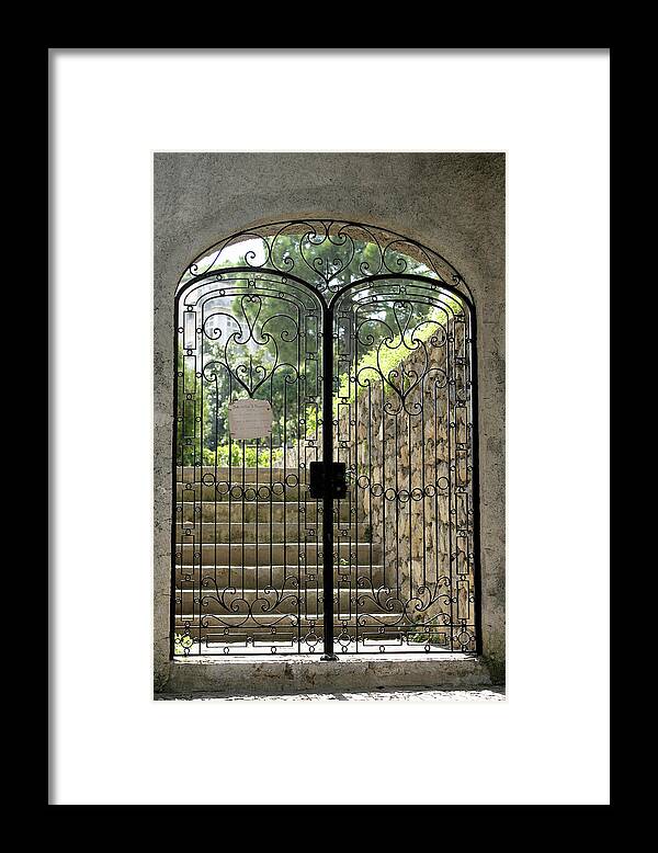 Italy Framed Print featuring the photograph Gate to Biblioteca S Francesco by Vicki Hone Smith