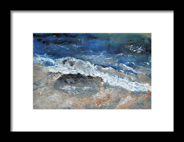 Sonal Raje Framed Print featuring the painting Gathering Storm by Sonal Raje