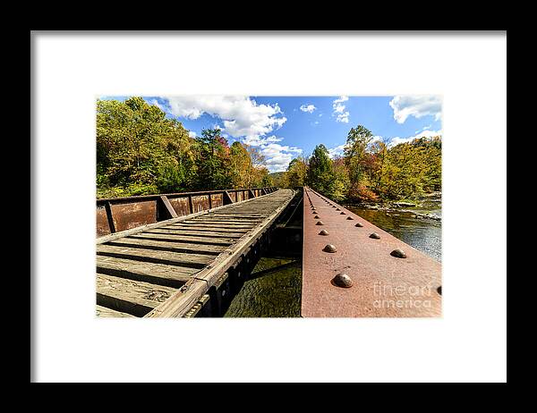 Gauley River Framed Print featuring the photograph Gauley River Railroad Trestle by Thomas R Fletcher