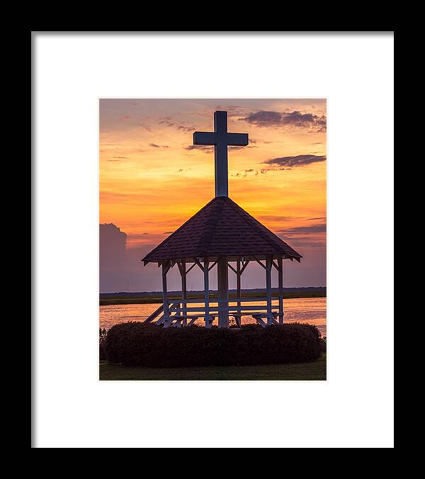 Epworth By The Sea Framed Print featuring the photograph Gazebo at Epworth By The Sea - Vertical by Chris Bordeleau
