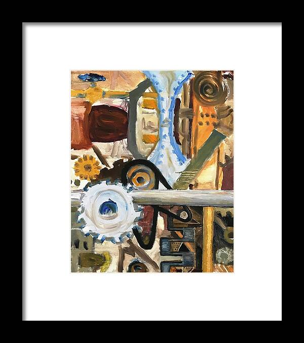 Gears Framed Print featuring the digital art Gears in the Machine by Rick Adleman
