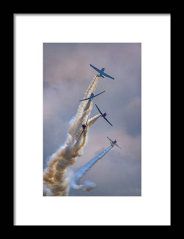 Geico Framed Print featuring the photograph Geico Skytypers Tree of Smoke by Rick Berk