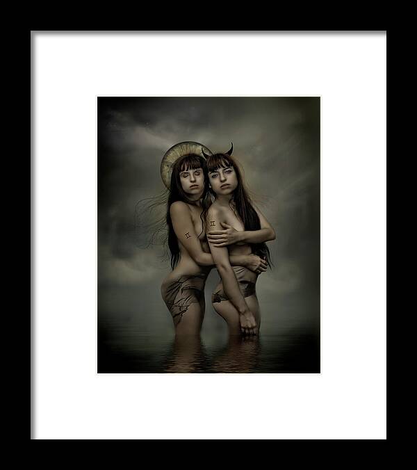 Zodiacus Framed Print featuring the photograph -Geminis by Raul Villalba