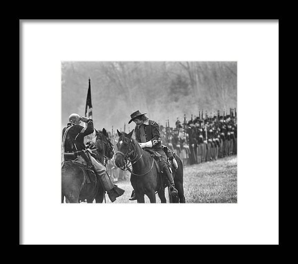 Custer Framed Print featuring the photograph General Custer Reviews Terms by Alan Raasch